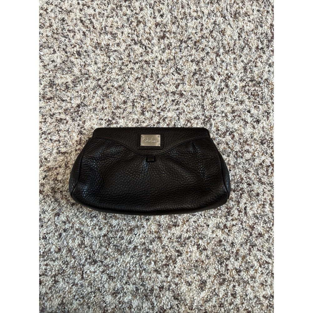 Cole Haan New Brown Pebble Leather Clutch